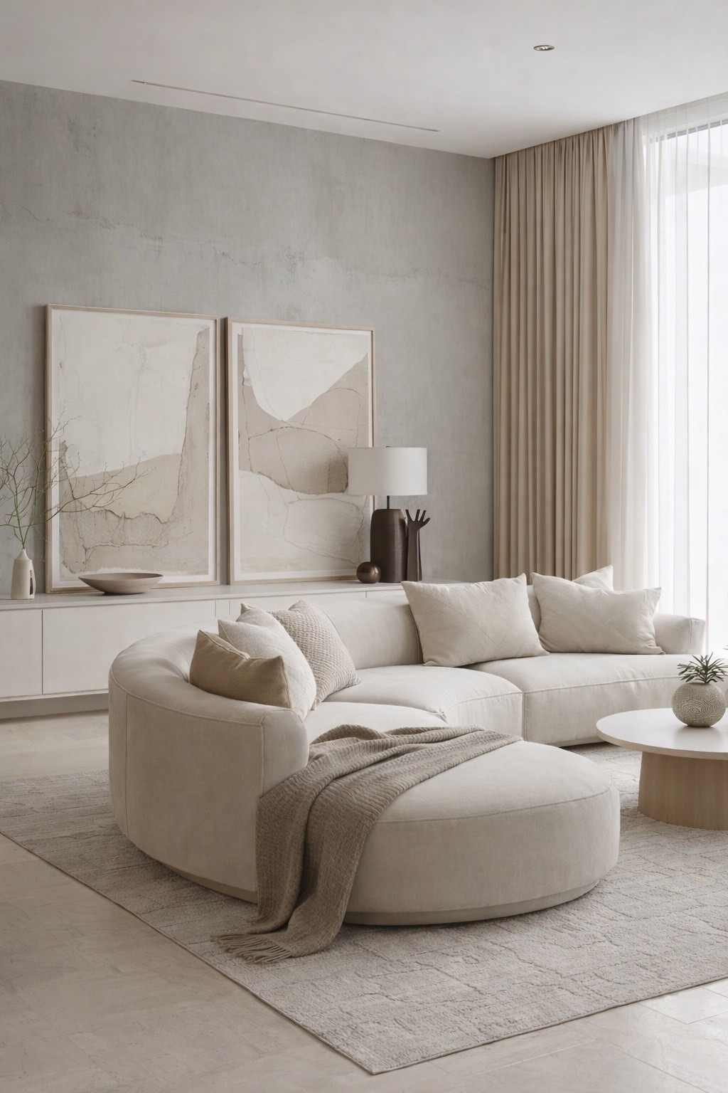 This modern living room features soft neutral tones, curved sofa design, layered textures, and warm minimalist decor. A perfect example of contemporary interior design with a calm, cozy atmosphere — ideal inspiration for modern homes, apartments, and luxury interiors. Save for living room ideas, neutral decor, and modern furniture styling.
#livingroomdesign
#modernlivingroom
#neutralinterior
#warmminimalism
#contemporaryinterior
#beigeinterior
#modernhome
#interiorinspiration
#luxuryinterior
#minimalinterior
#homeaesthetic
#interiordecor
#ltkhome
#pinterestinterior


#LTKGiftGuide #LTKSaleAlert #LTKHome