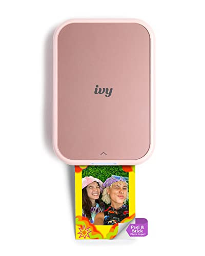 Canon Ivy 2 Mini Photo Printer, Print from Compatible iOS & Android Devices, Sticky-Back Prints, Blush Pink | Amazon (US)