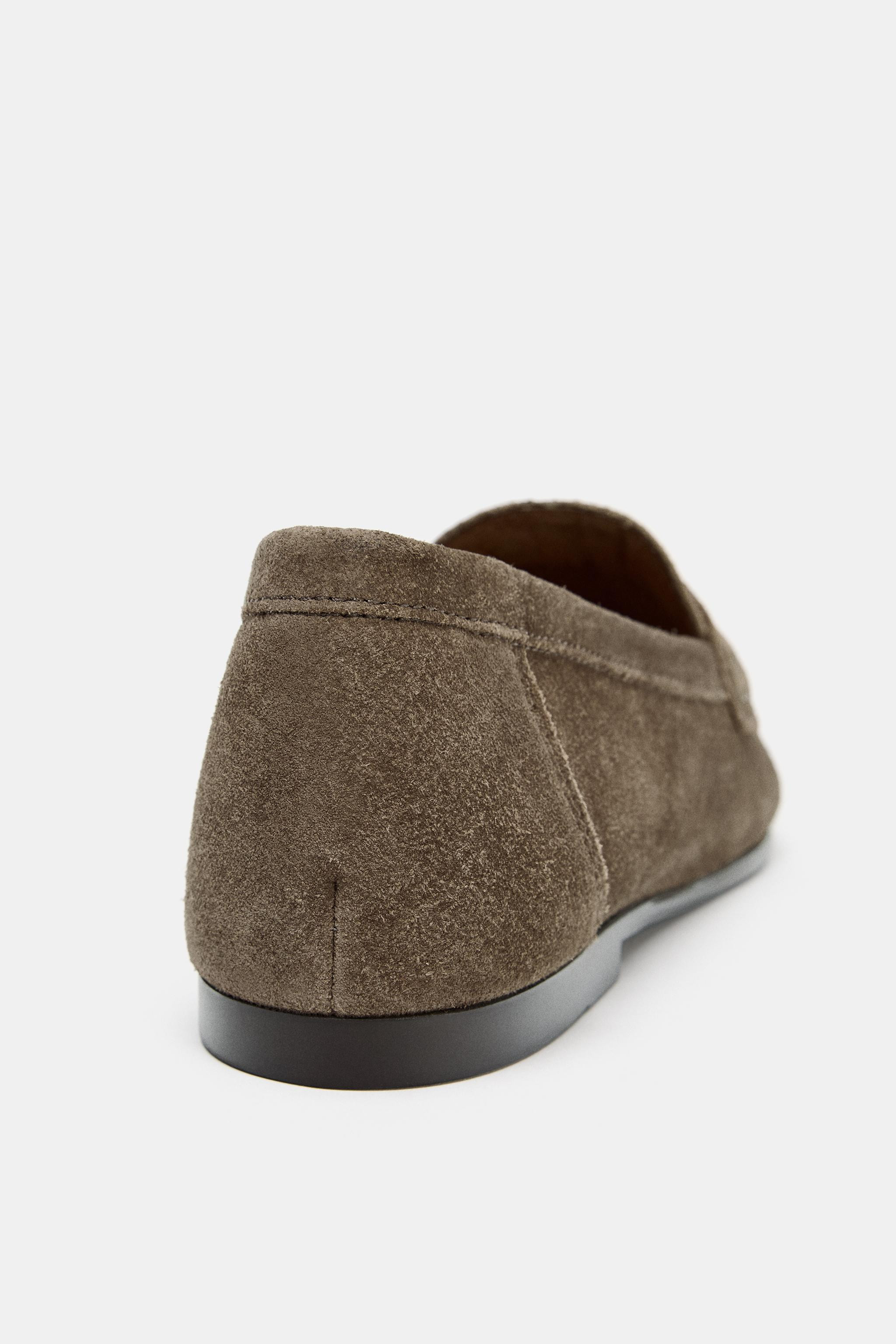 SPLIT LEATHER LOAFERS | Zara US