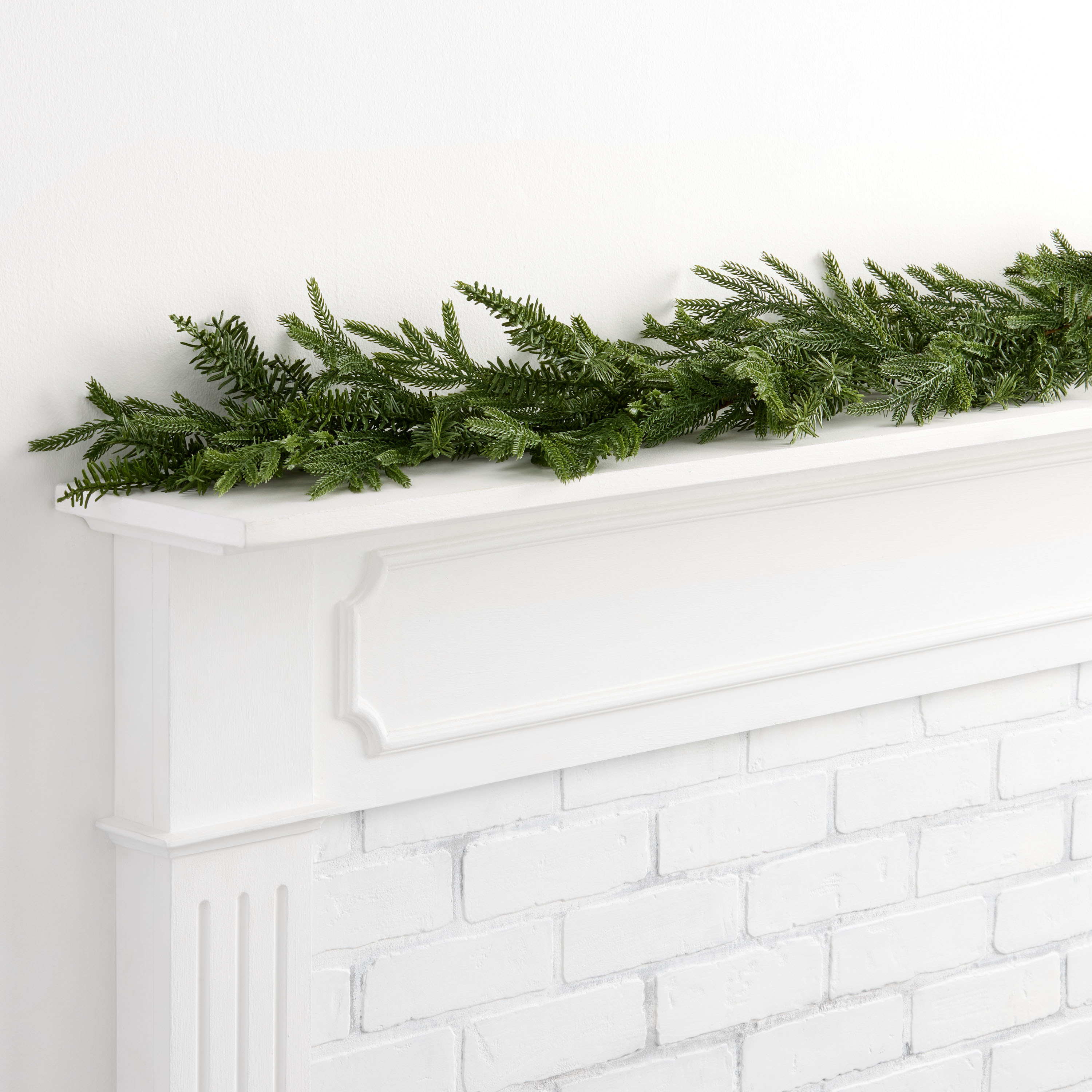Green Soft Touch Mixed Faux Pine Garland | World Market