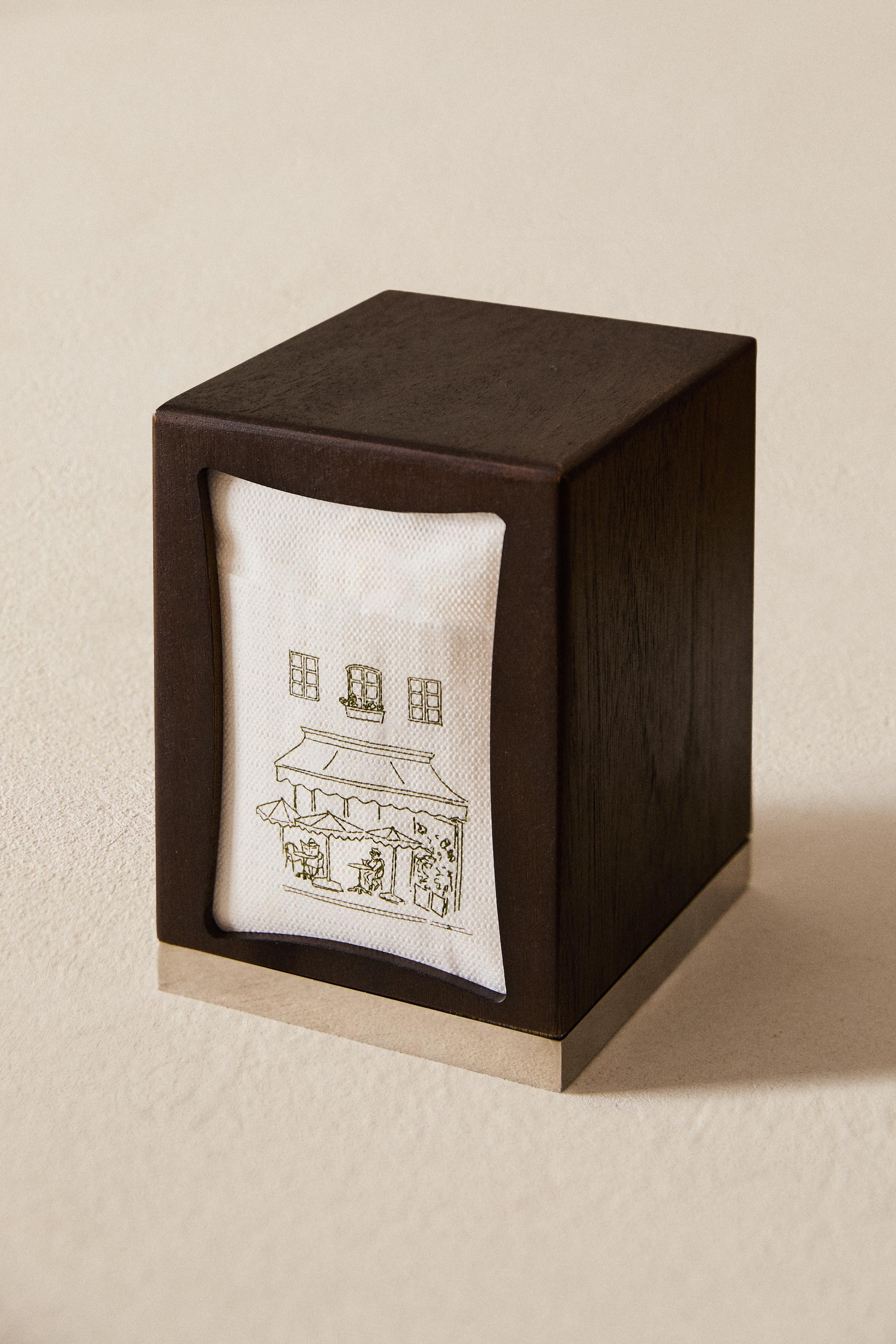 COFFEE NAPKIN HOLDER AND NAPKIN SET | Zara US