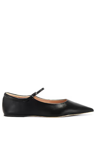 Jaffa Flat in Black Nappa | Revolve Clothing (Global)