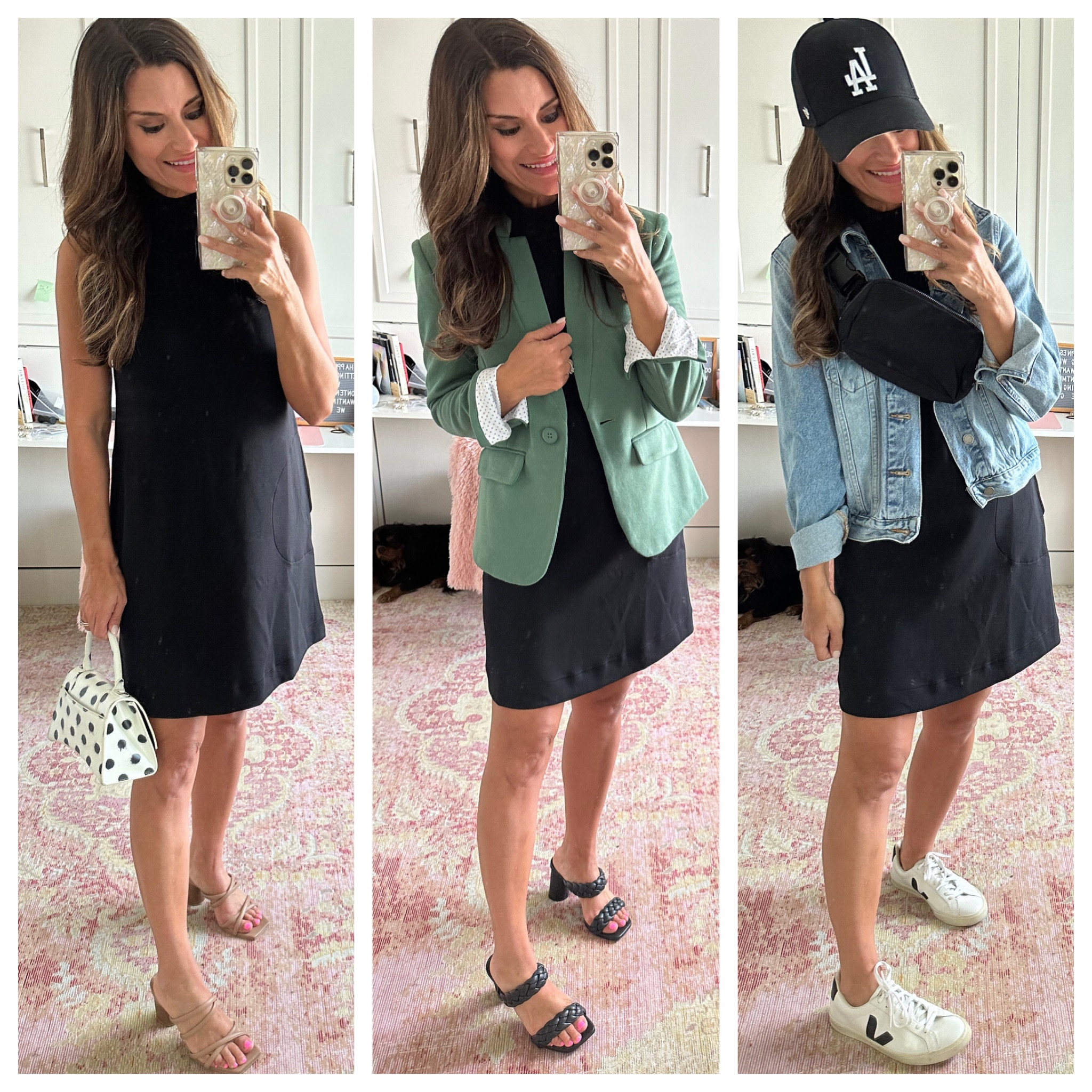 How to Style a Black Dress (Use code CANDACEPXSPANX to save 10% off my pants. Use code CANDACE10 to save 10% off my blazer. Everything is true to size. Wearing a small in the dress and blazer. Jacket linked is a similar one.)

#LTKunder50 #LTKunder100

#LTKstyletip