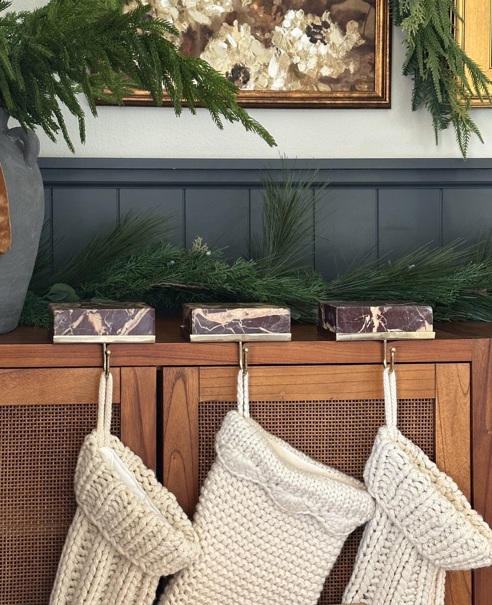 Marble stocking holders! 

#LTKHoliday #LTKHome #LTKSeasonal