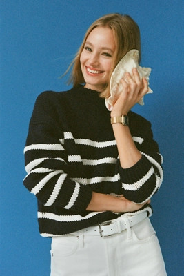 Embroidered Turtleneck Sweater | Anthropologie (US)