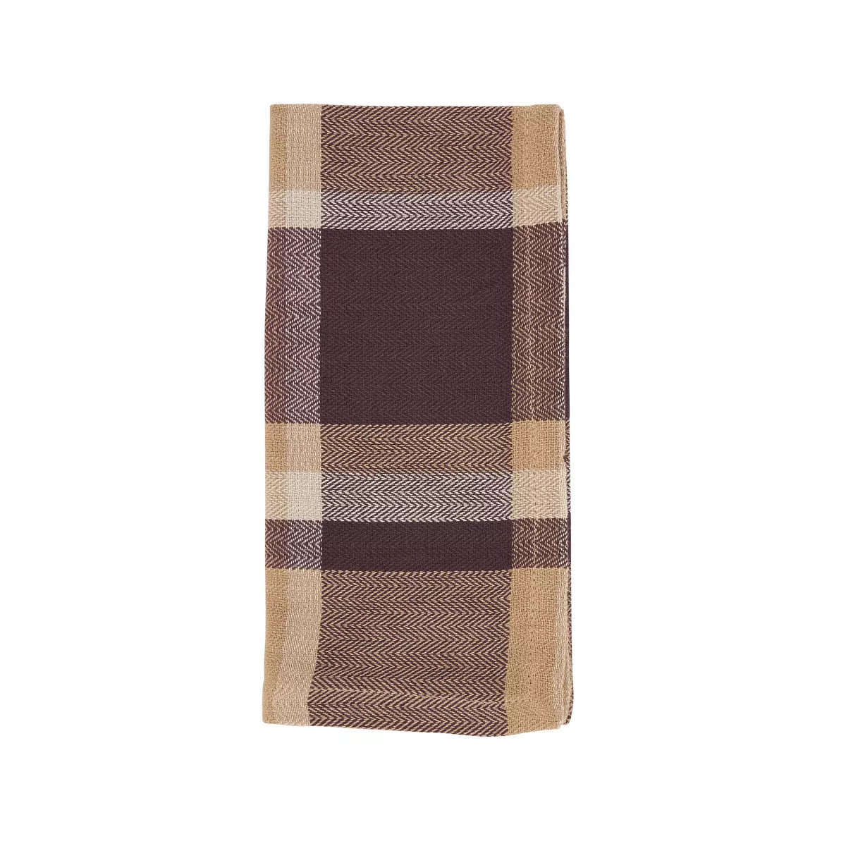Saro Lifestyle Plaid Napkin, 20" Square, Brown (Set of 4) | Target
