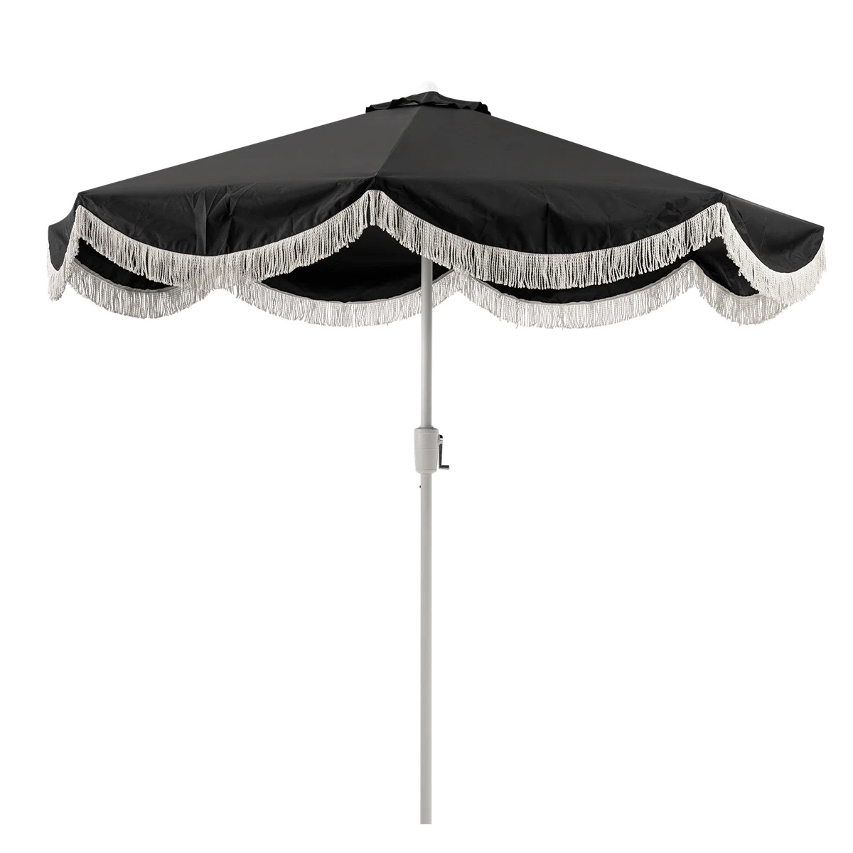9ft Classic Cottage Tassel Market Patio Umbrella With Auto-tilt, Fade Resistant Canopy,and Uv Pro... | Wayfair North America
