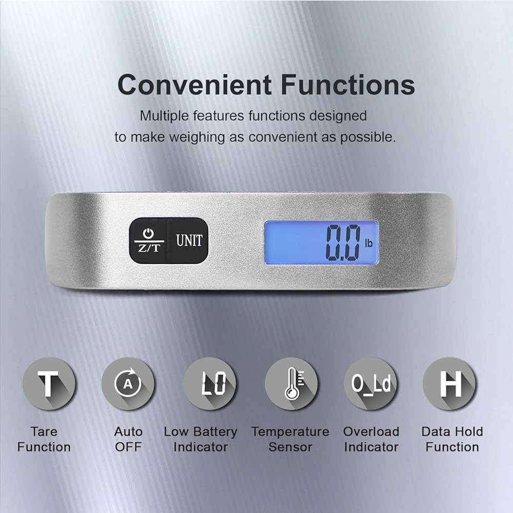 travel inspira Luggage Scale, Portable Digital Hanging Baggage Scale for Travel, Suitcase Weight ... | Amazon (US)