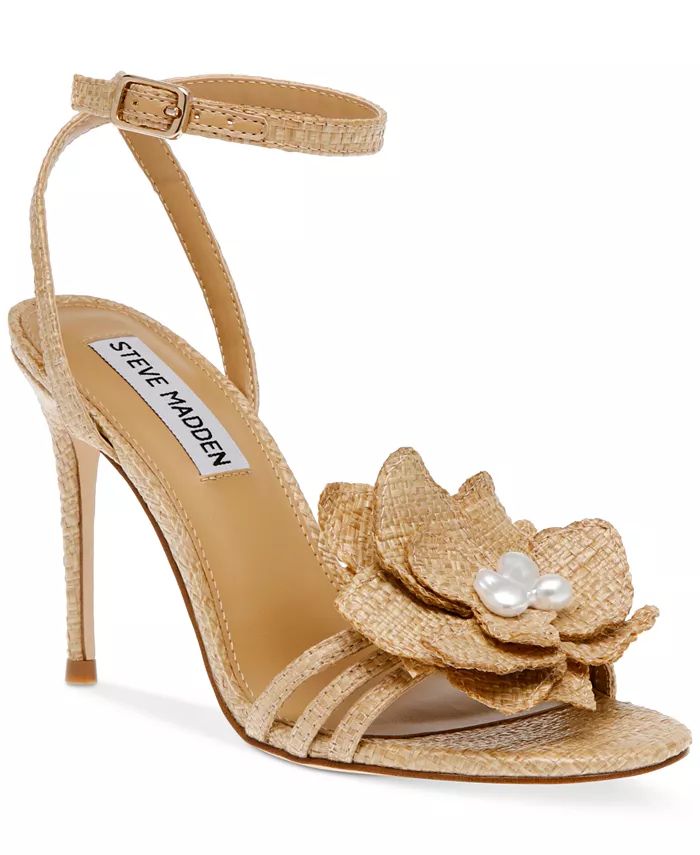Steve Madden Women's Excite Flower Stiletto Dress Sandals - Macy's | Macy's