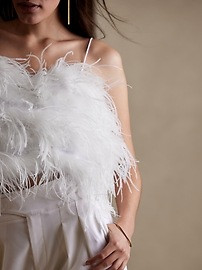Luna Ostrich Feather Top | Banana Republic (US)