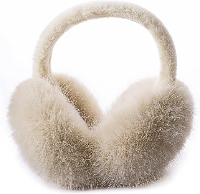 Winter Ear Muffs for Women Men - Foldable Fuzzy Earmuffs Faux Fur Ear Warmer, Perfect Ear Covers ... | Amazon (US)