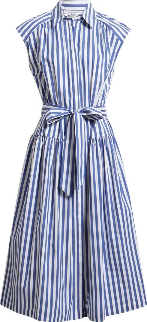 Tie Waist Cap Sleeve Midi Dress | Nordstrom