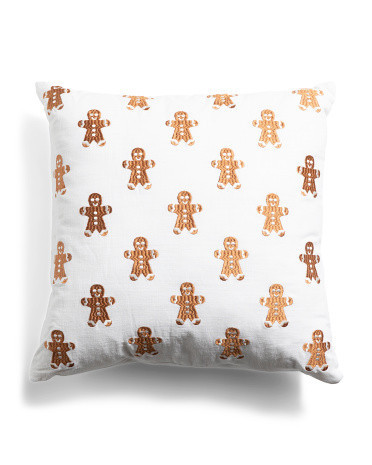 20X20 Gingerbread Pillow, Cotton/Polyester | TJ Maxx
