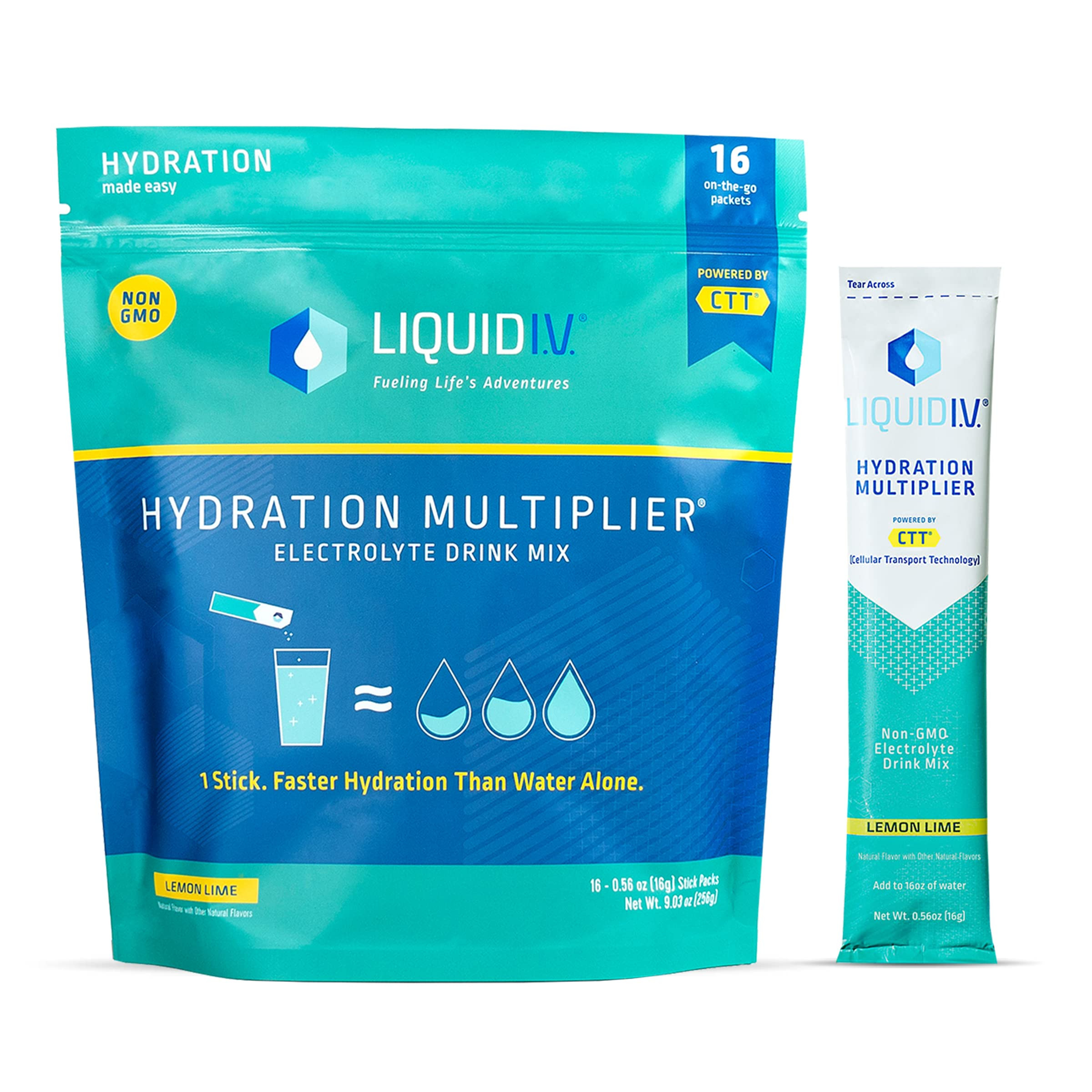 Liquid I.V. Hydration Multiplier - Lemon Lime - Hydration Powder Packets | Electrolyte Drink Mix | E | Amazon (US)