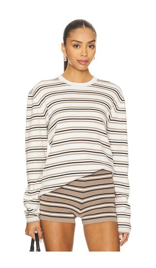 Cydnee Striped Oversized Sweater in Cream Multi | Revolve Clothing (Global)