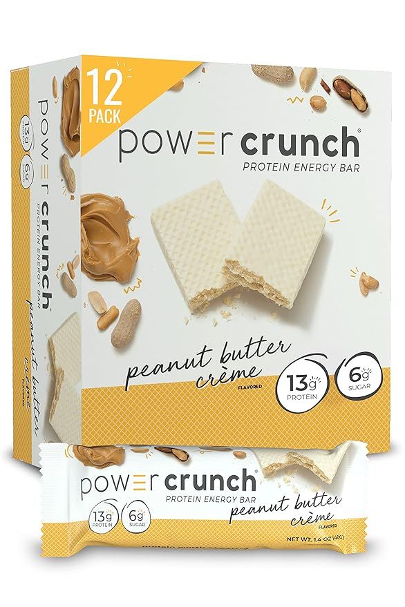 Power Crunch Protein Wafer Bars, High Protein Snacks with Delicious Taste, Peanut Butter Crème, ... | Amazon (US)