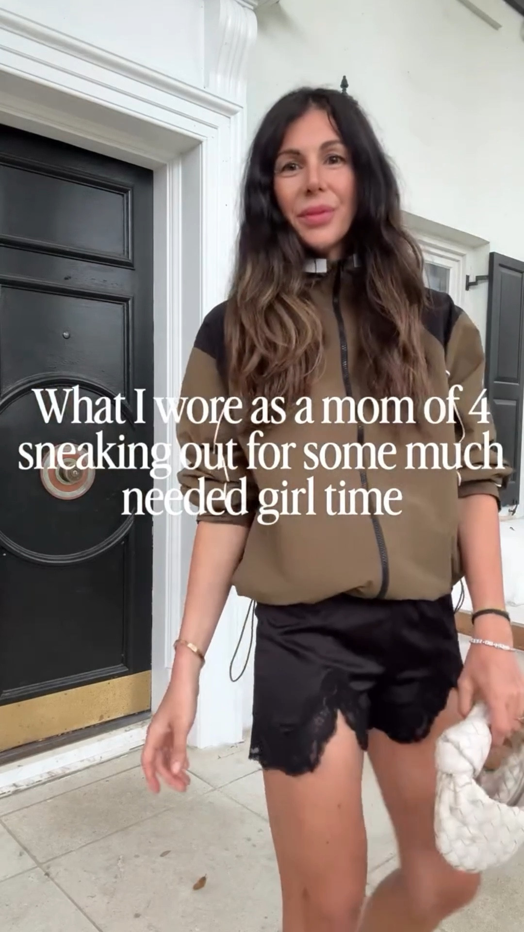 Sneaking out for some much-needed girl time.

A little sporty, a little feminine.
Threw on this anorak jacket with lace shorts. Styled with my woven clutch and sandals. 

Let’s see how long it takes before someone calls asking where I am.

#modernmomstyle #highlowstyle #elevatedeveryday #momsofinstagram #styleafter30 styleafter40 charlestonmom eastcoaststyle