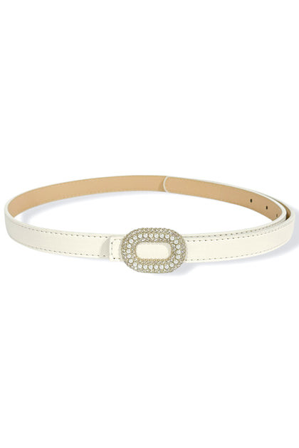 Holding On White Pearl Rhinestone Belt | The Willow Tree
