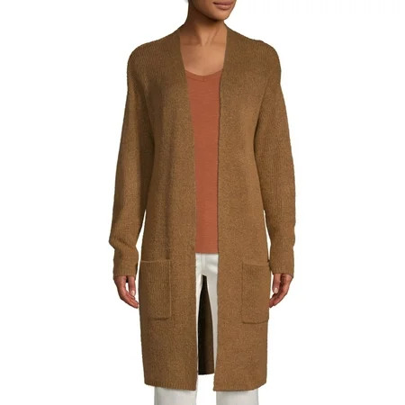 Time and Tru Women's Pocket Rib Duster Cardigan | Walmart (US)