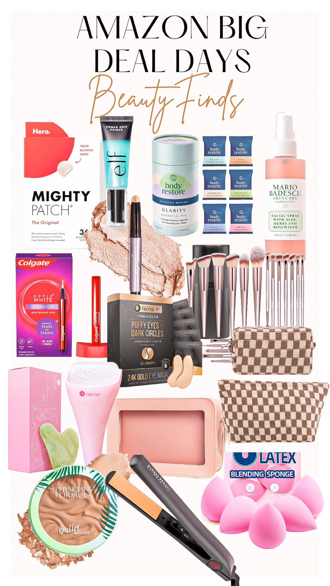 Amazon big deal days 

BEAUTY FINDS 💕

Amazon beauty finds, amazon health, amazon beauty, amazon Makeup, mighty patch , elf cosmetics, makeup primer , shower bombs , bath bombs , teeth whitener , makeup , amazon prime day, makeup brushes , ice roller , makeup bag, hair products, hair tools 

#LTKGiftGuide #LTKxPrime 

#LTKfindsunder50 #LTKSpringSale #LTKbeauty
