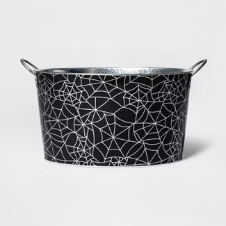Spiderweb Metal Halloween Beverage Tub - Hyde & EEK! Boutique™ | Target