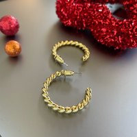 Gold Hoop Earring, 14K Twisted Hoop Earring Chunky Gold Filled Valentine Day Gift Minimalist | Etsy (US)