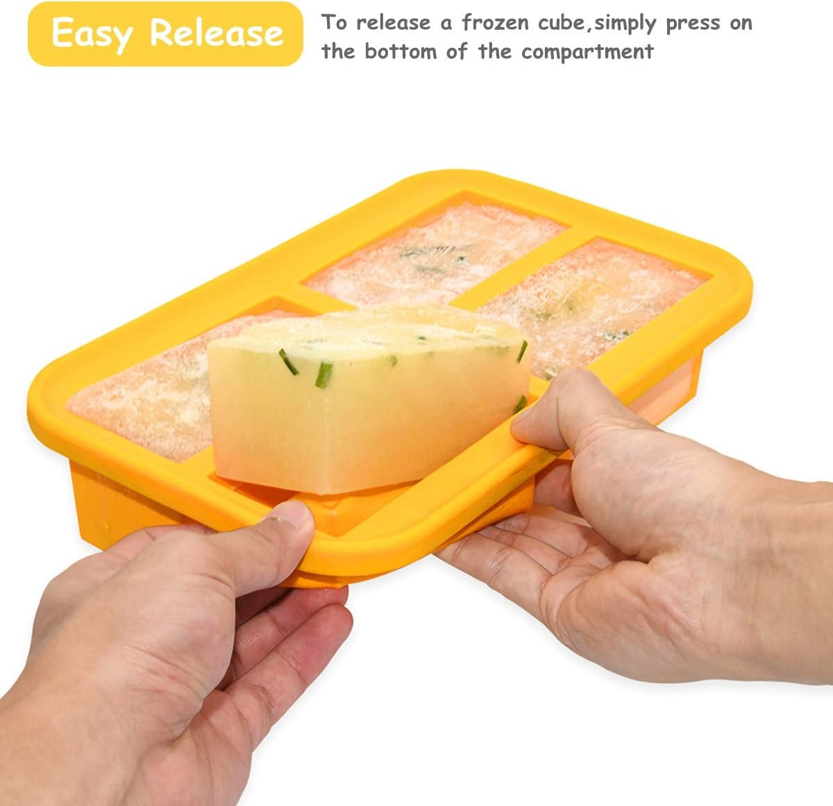 Bangp 1-Cup Extra Large Silicone Freezing Tray with Lid,Soup Cube Tray,Silicone Freezer Container... | Amazon (US)