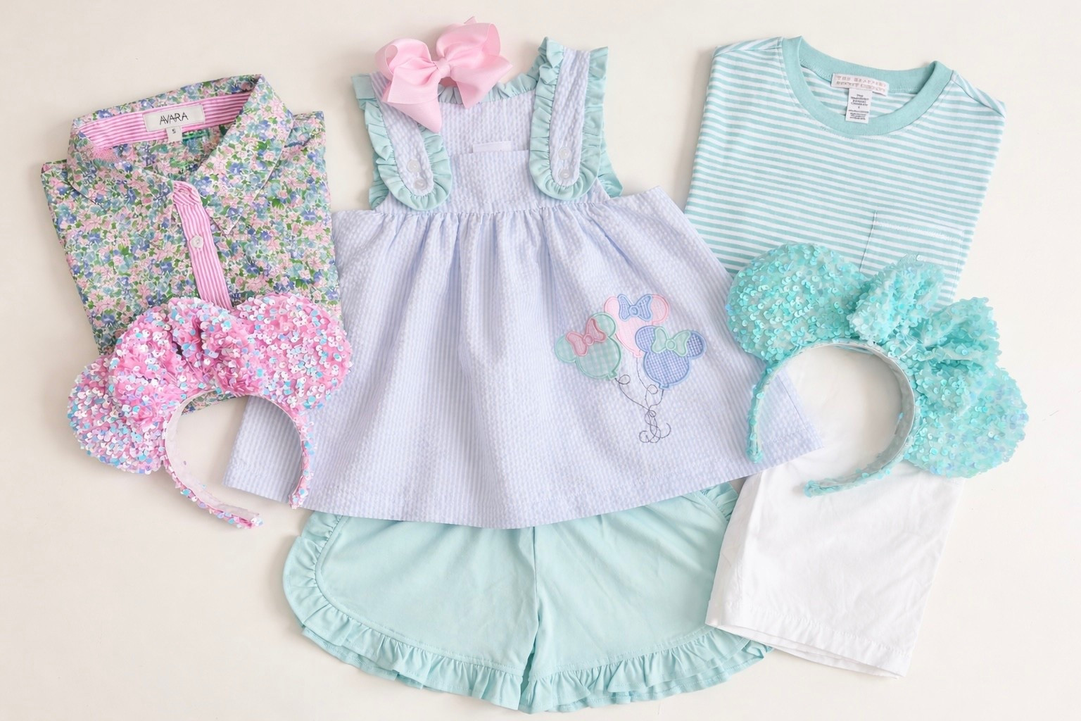 This Magic In The Air Applique Ruffle Short Set from Stitchy Fish is everything!! Wish I could share the link! The Minnie Balloons made it perfect for Caroline’s 5th Birthday at Walt Disney World!

#LTKSeasonal #LTKootd #LTKKids