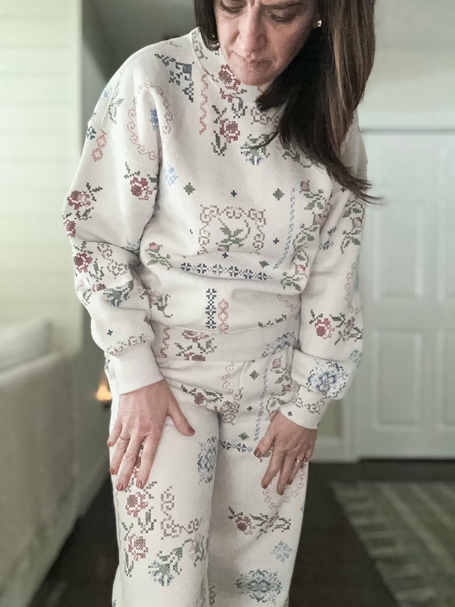 The coziest #ootd. @abercrombie I’m wearing a small top and medium long pants.

#LTKdayinmylife #LTKootd