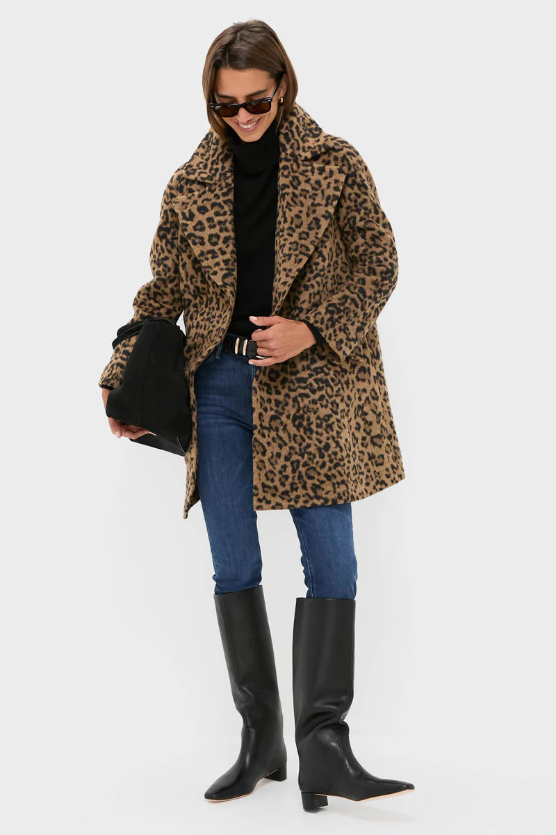 Leopard Brushed Wool Harley Peacoat | Tuckernuck (US)