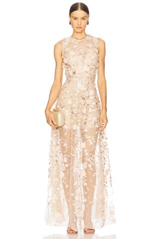 Bronx and Banco Arielle Floral Gown in Blush from Revolve.com | Revolve Clothing (Global)