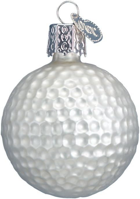 Old World Christmas Glass Blown Ornament with S-Hook and Gift Box, Sports Collection (Golf Ball) | Amazon (US)