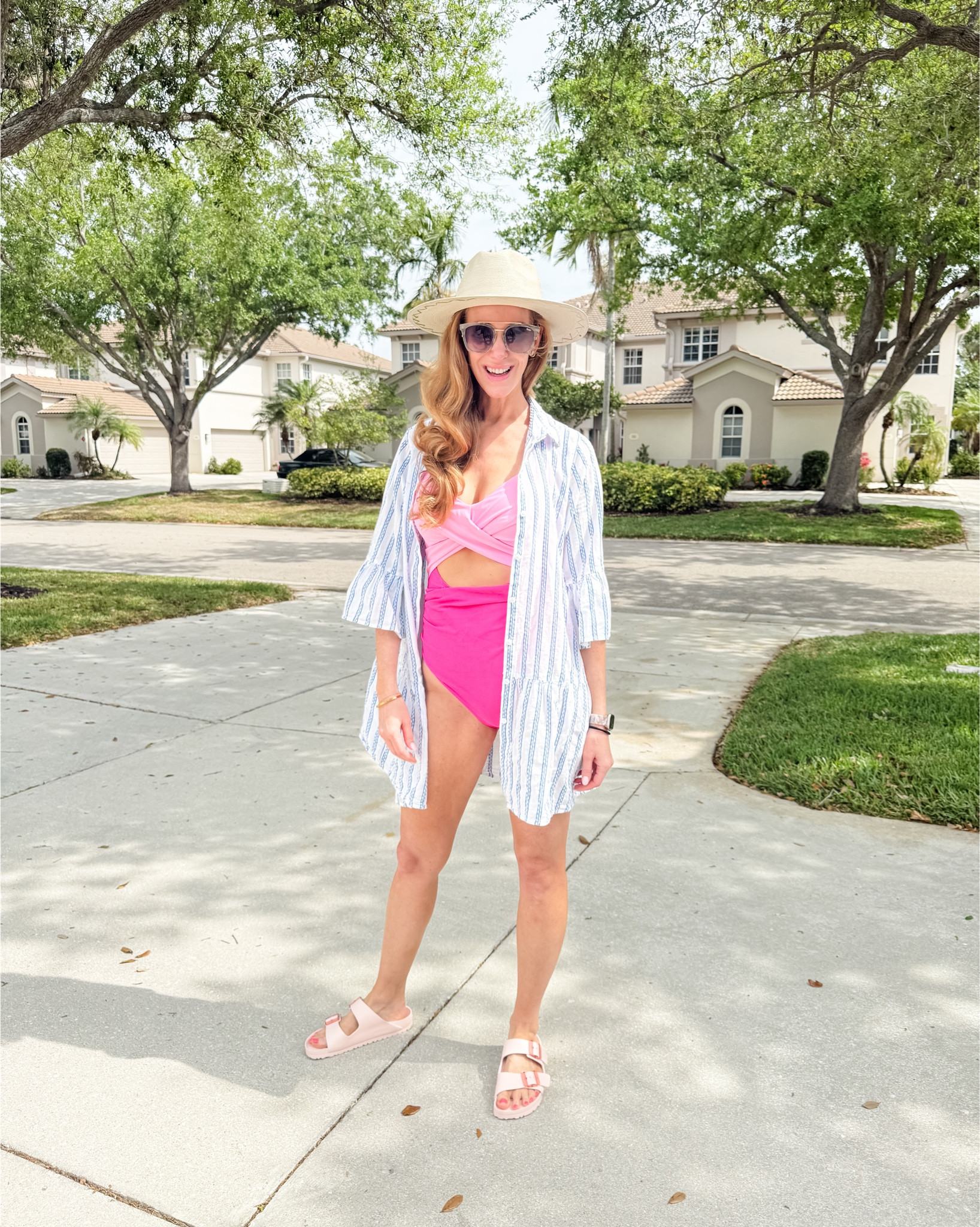 This is another great Amazon one piece! 
Good tummy control and booty coverage with a little cut out. Comes in lots of colors! I’m in a size M. 

#LTKTravel #LTKFindsUnder50 #LTKSwim