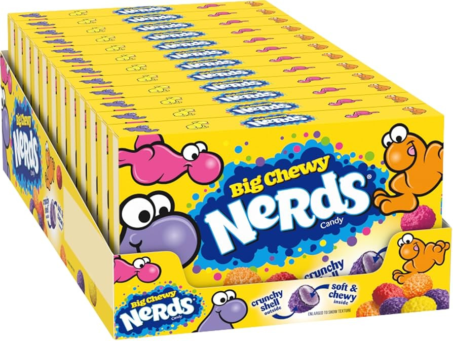 Nerds Big Chewy Candy, 4.25 Ounce Movie Theater Candy Boxes (Pack of 12) | Amazon (US)