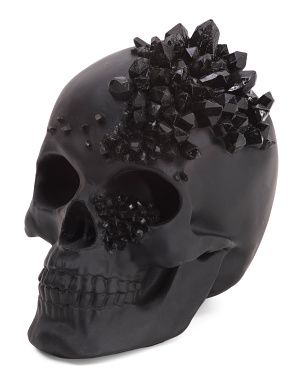 7in Skull With Crystal Decor | TJ Maxx