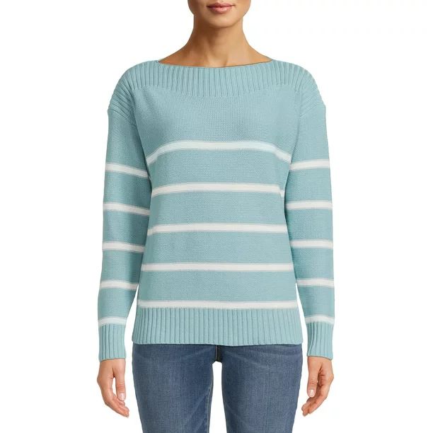 Time and Tru Women's Boatneck Sweater | Walmart (US)