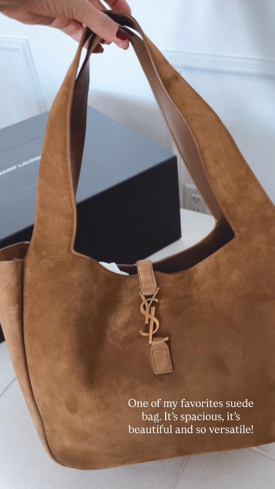 One of my favorite suede bag. It's spacious, it's beautiful and so versatile! 🙌🏻. Also, Friends & Family is happening now! Take 25% off a large selection of items. Plus, free shipping for everyone! Ends 9/28

#bloomingdales #ad @bloomingales

#LTKStyleTip #LTKSeasonal #LTKU