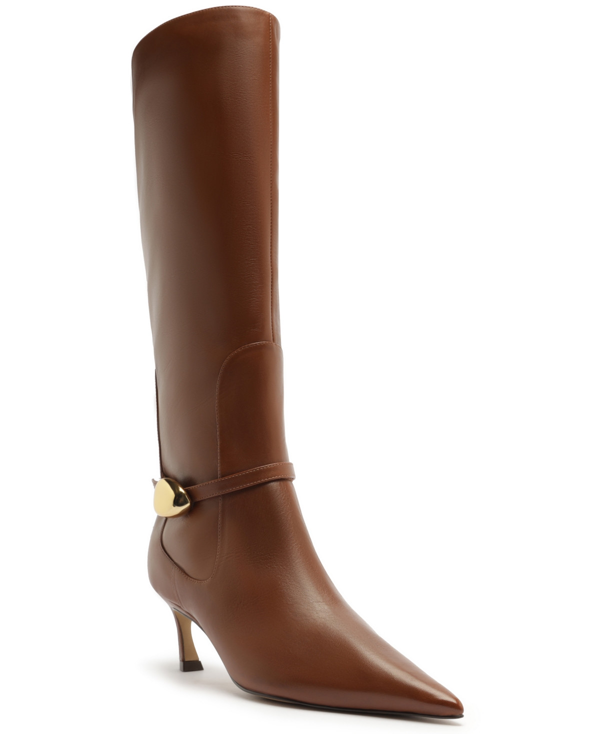 Arezzo Women's Farrah Low Stiletto Heel Boots - Warm Caramel | Macy's