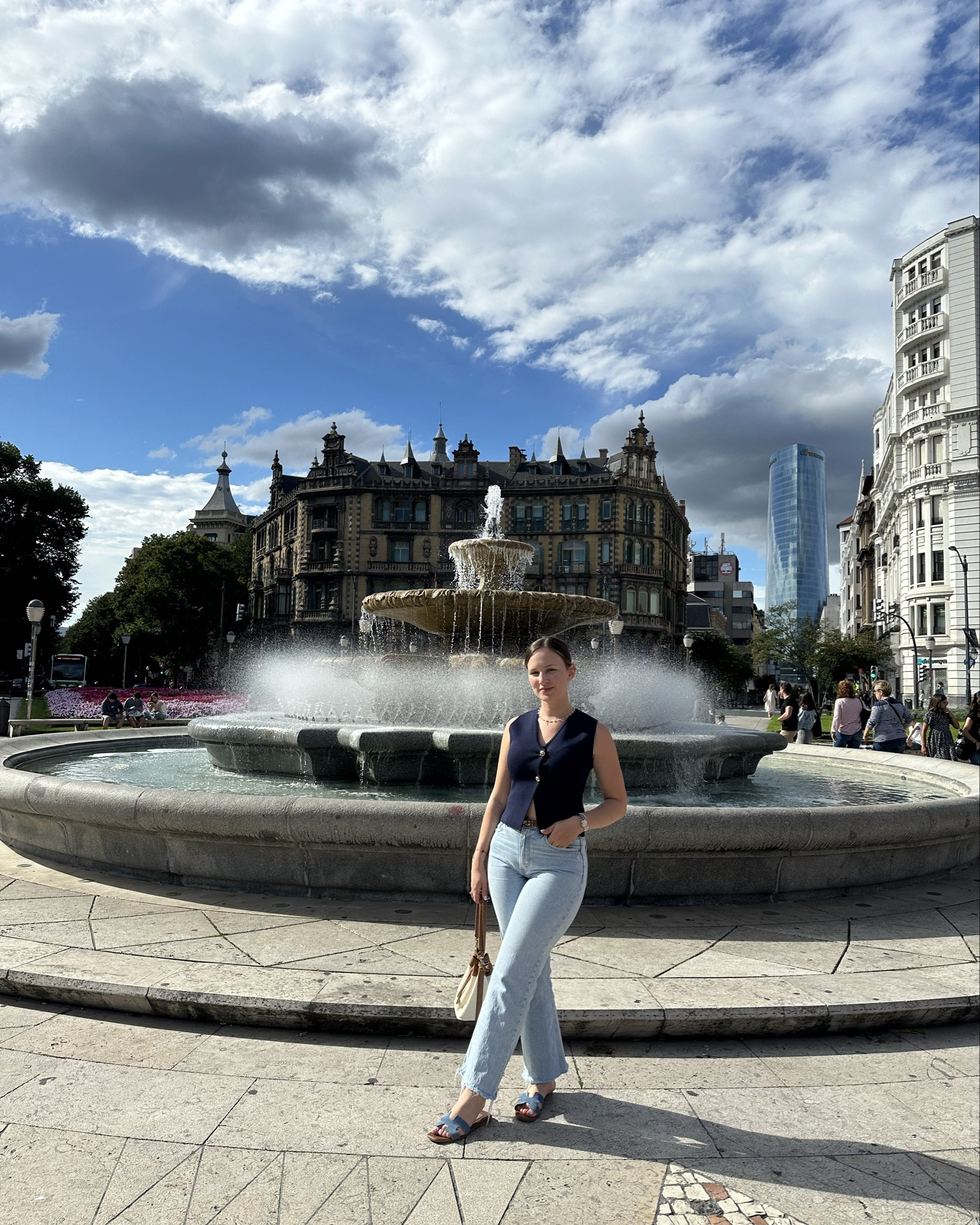 Basic knit top gold buttons high rise loose denim jeans with denim sandals 

#LTKFindsUnder100 #LTKTravel #LTKU