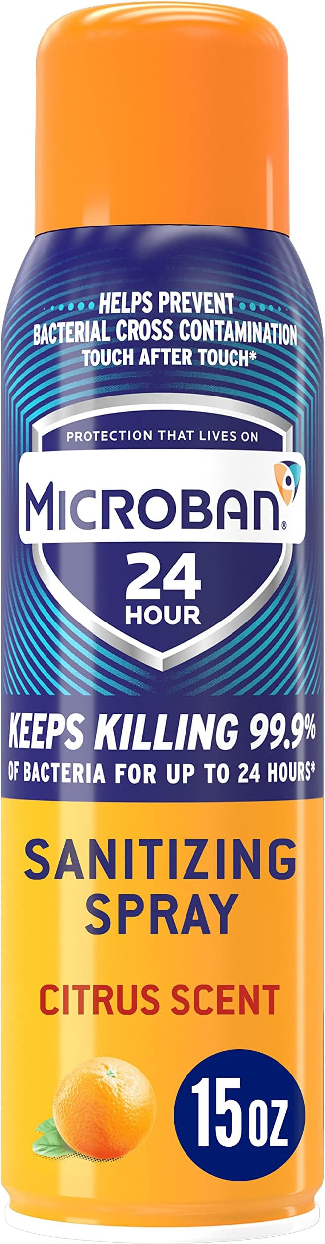 MICROBAN 24 Hour Disinfectant Sanitizing Spray, Citrus Scent, 15oz | Amazon (US)