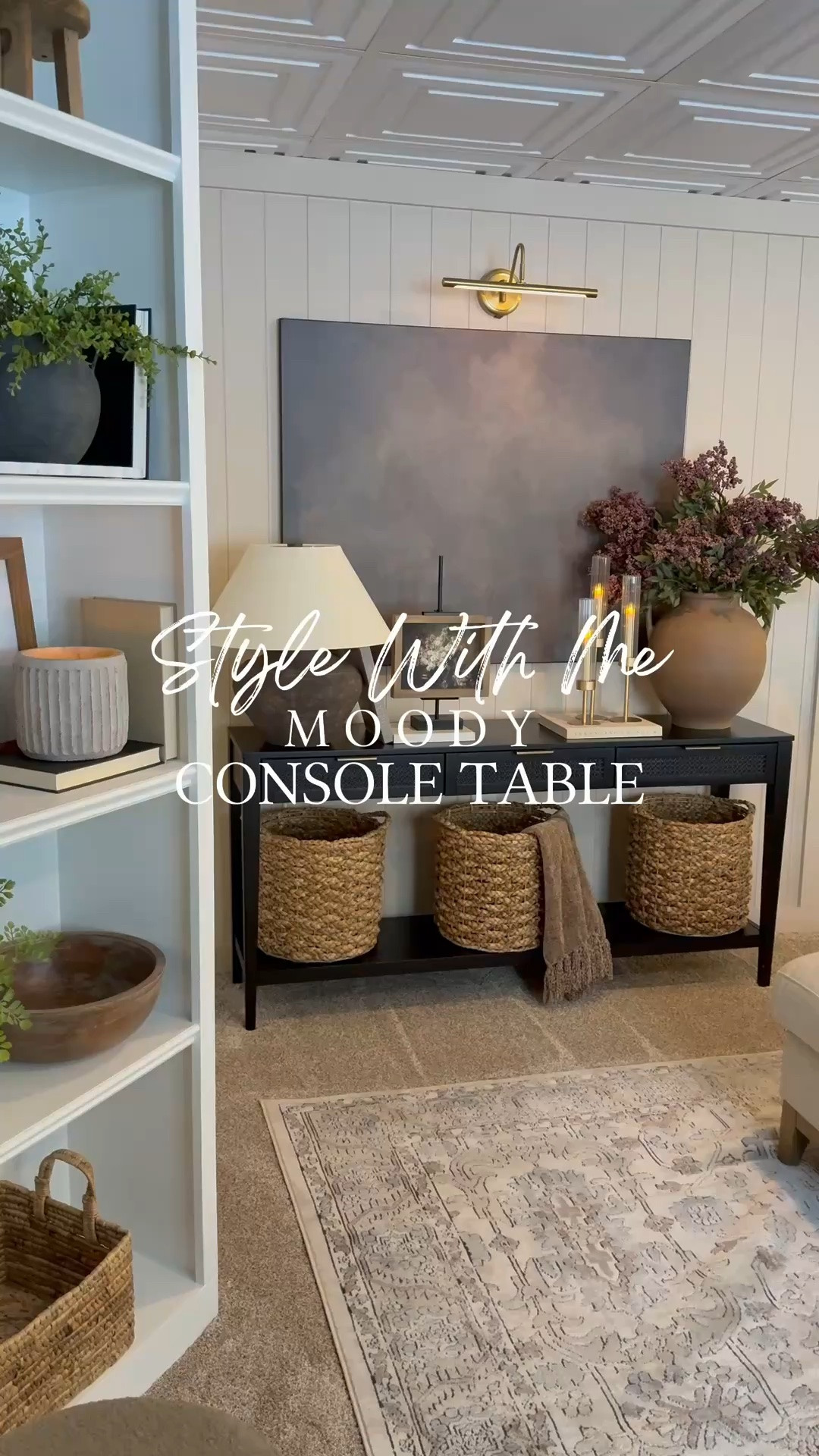 Moody Console Table Styling with Neutral Decor

Follow @farmtotablecreations on Instagram for more cozy home styling and seasonal finds.

This moody console is all about soft neutrals, warm textures, and simple layers that feel fresh but still cozy. I kept the palette calm with natural baskets, a textured lamp, soft greenery, and subtle candlelight to create an inviting moment that transitions beautifully from spring into summer. It’s an easy setup that works in an entryway, living room, or dining space and can be refreshed throughout the season with just a few small swaps.

For Reference: 4 stems in vase. 7x9 artwork with Briarsmoke stain. Use FARMTOTABLE for 15% off artwork.

#consoletable #entrywaydecor #springdecor #neutralhome #homedecor #livingroomdecor #entrywaytable #homeinspo

#LTKHome #LTKSaleAlert
