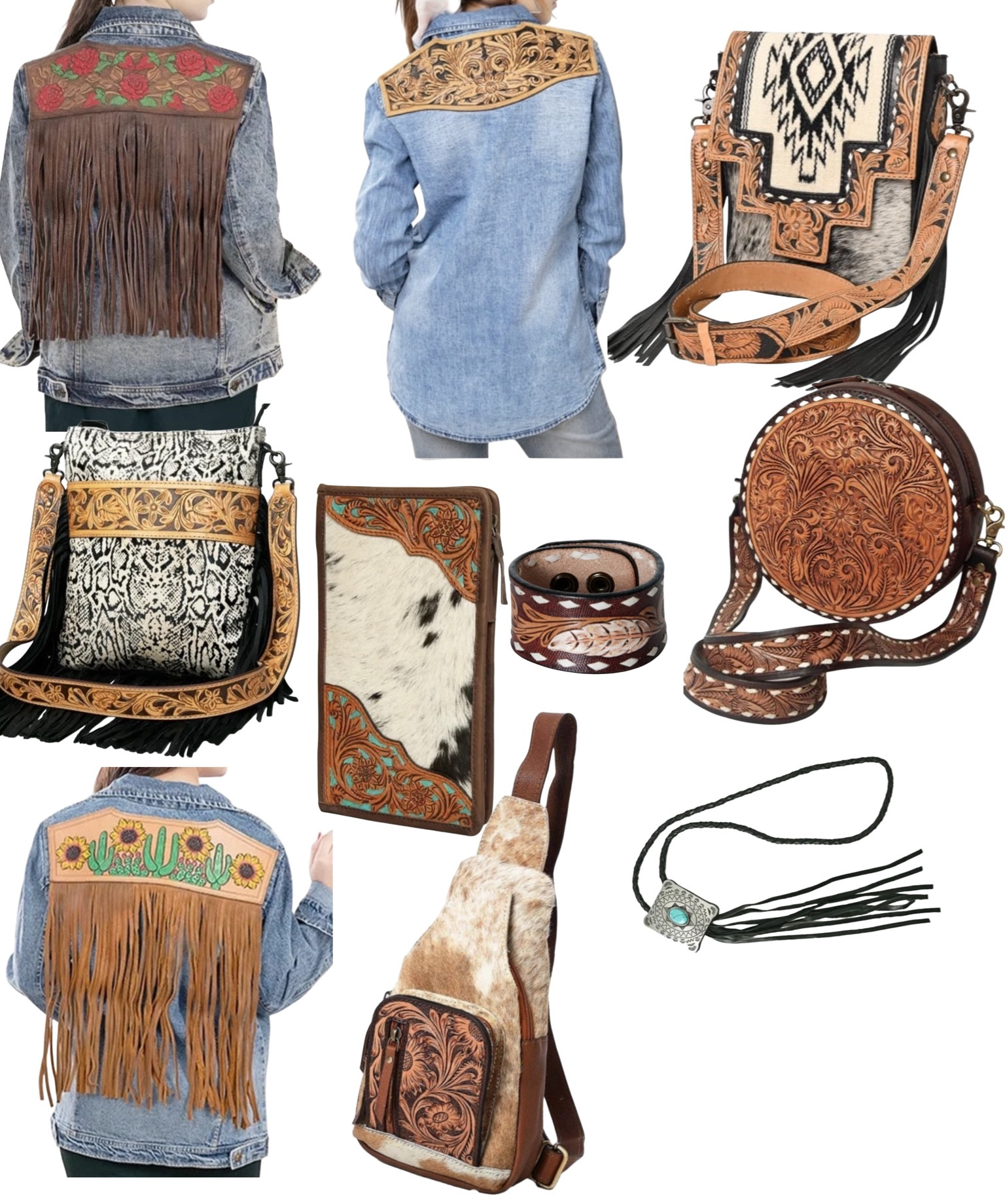 Tooled leather and fringe finds!



#LTKSeasonal #LTKStyleTip
