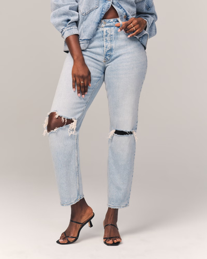 Curve Love High Rise Dad Jean | Abercrombie & Fitch (US)
