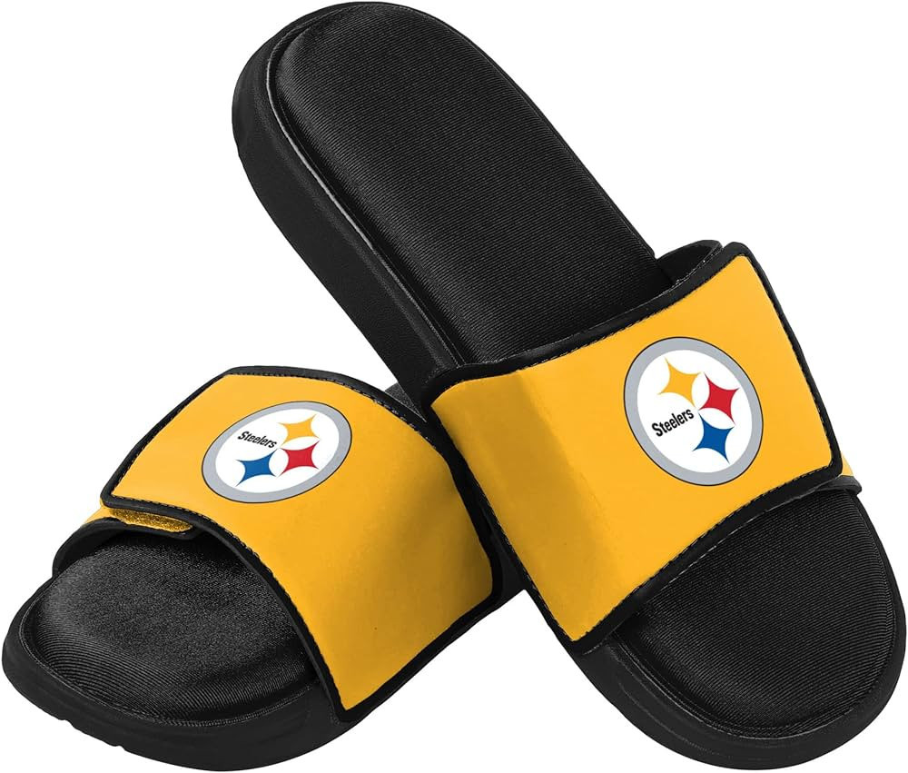 FOCO Men's NFL Team Logo Sport Shower Foam Slide Flip Flop Sandals | Amazon (US)