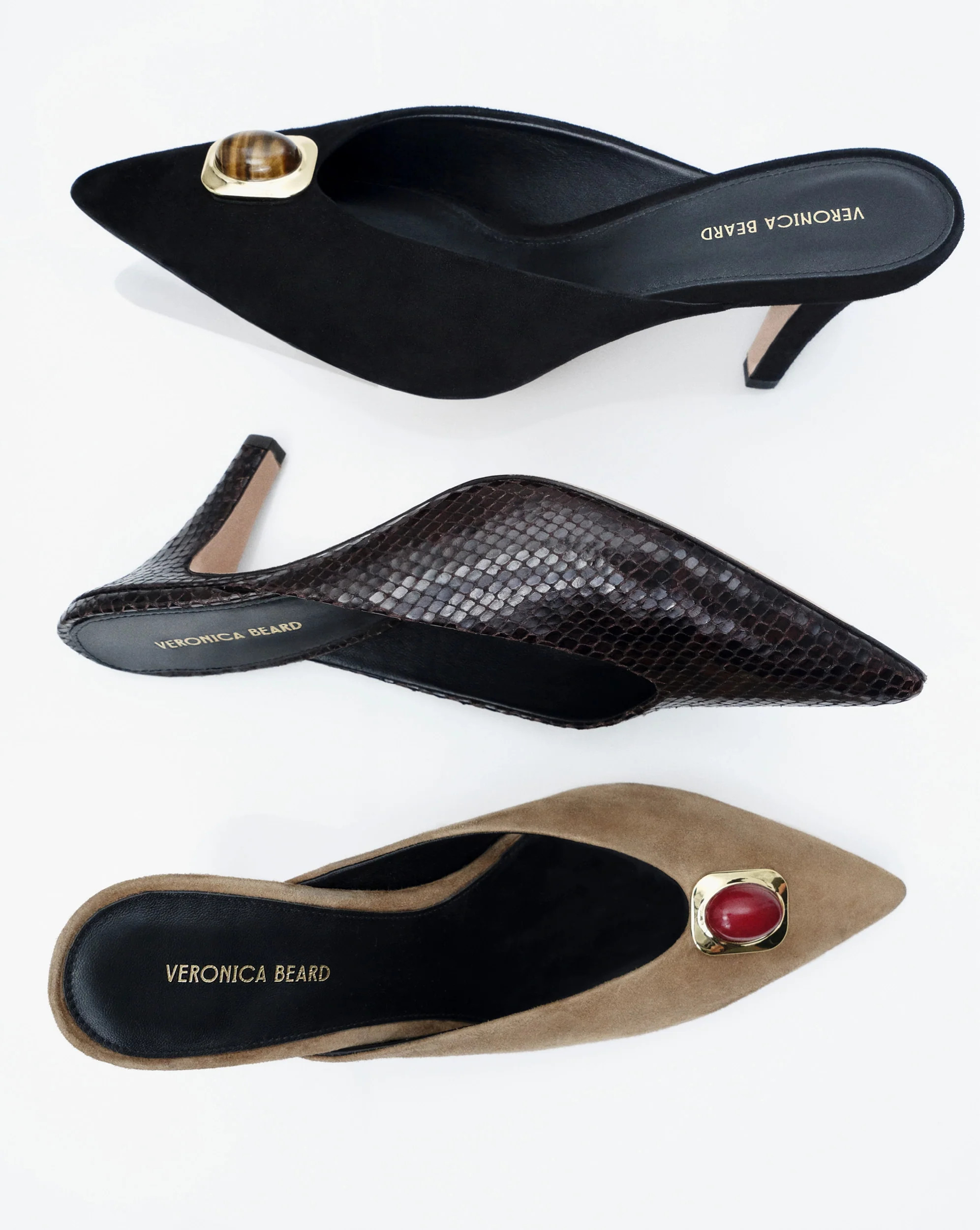 Rochelle Cabochon Mule in Chestnut | Veronica Beard | Veronica Beard