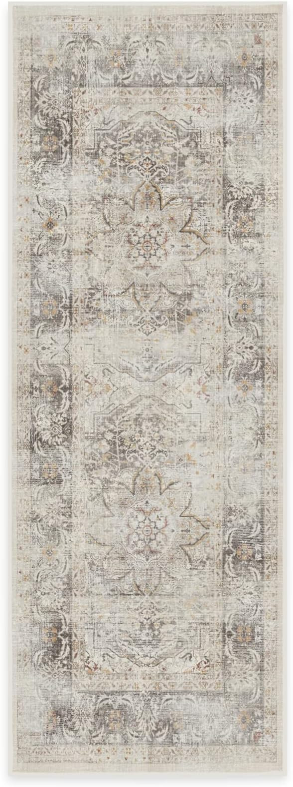 RUGGABLE Sarrah Runner Rug - Perfect Vintage Washable Rug for Entryway Hallway Kitchen - Pet & Ch... | Amazon (US)
