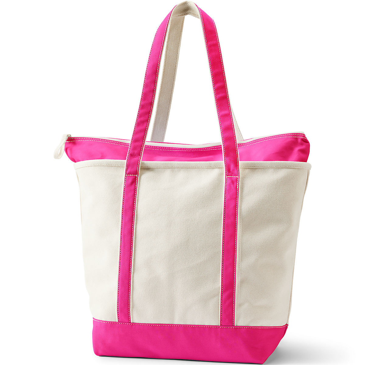 Medium Natural 5 Pocket Open Top Canvas Tote Bag | Lands' End (US)