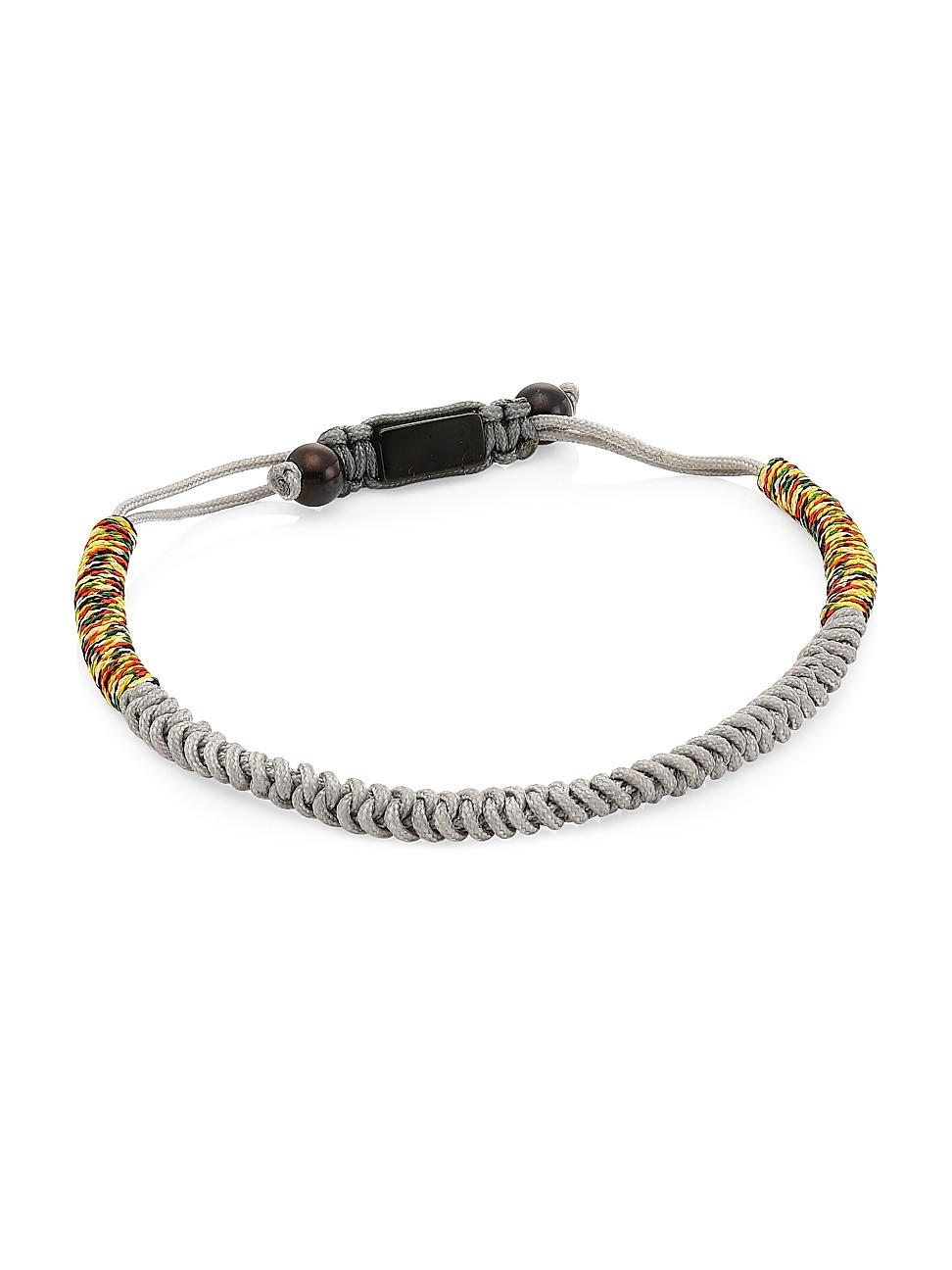 Saks Fifth Avenue Men's COLLECTION Macramé Friendship Bracelet - Grey - Size Medium | Saks Fifth Avenue