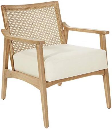OSP Home Furnishings Alaina Arm Chair, Linen Coastal Wash | Amazon (US)