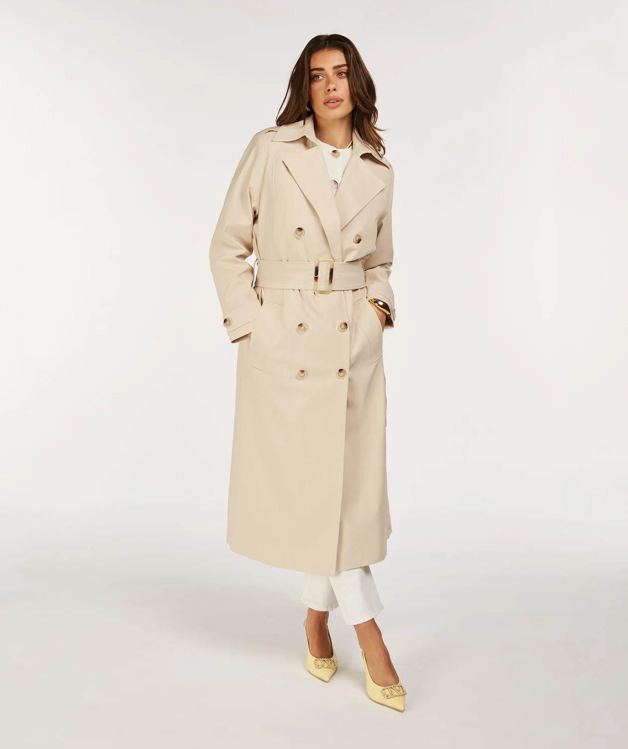 GINA Coat - sandy lane cocoon white | JOSH V (NL)